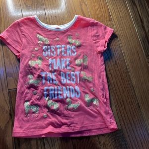 Kids unicorn “sisters make the best friends” shirt
